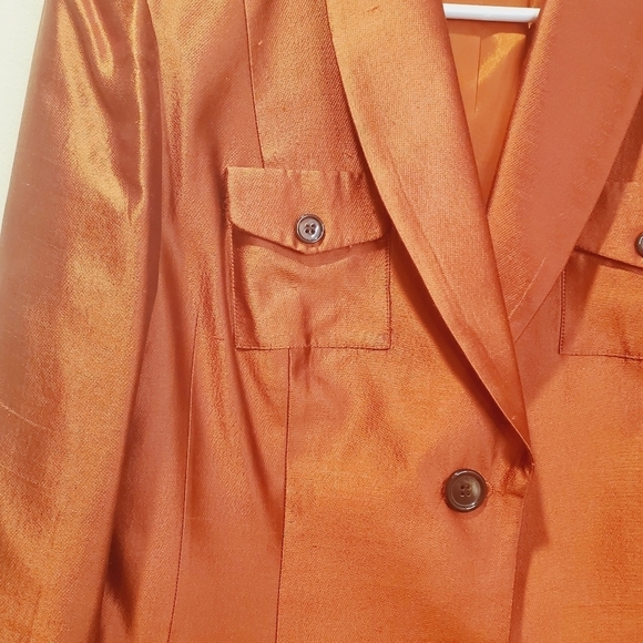 Anne Klein 100% silk blazer size 10 - Picture 3 of 12